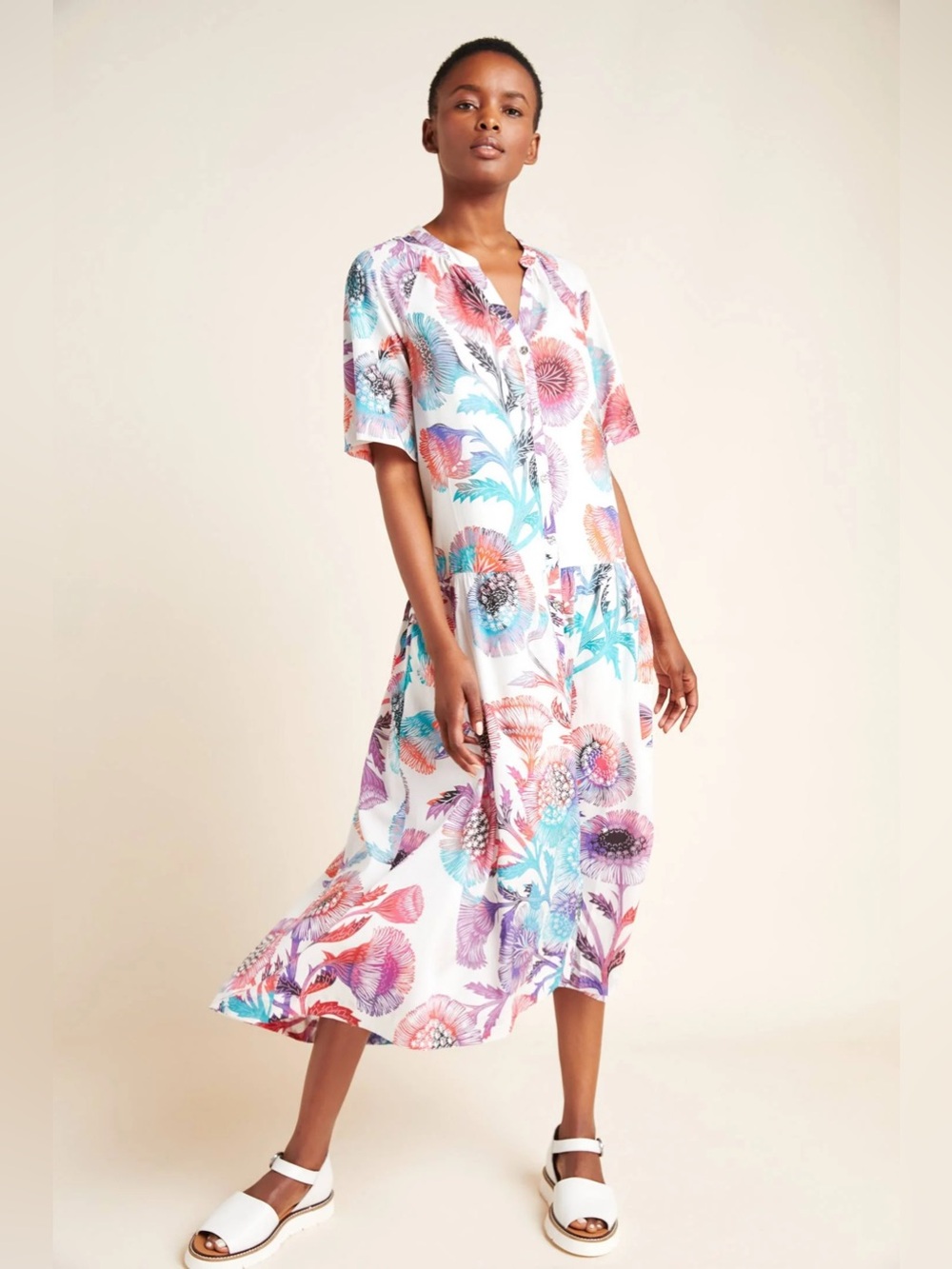 Anthropologie Tugboat Azores Midi Dress, size M